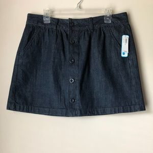 OLD NAVY ULTRA BLUE BUTTON DOWN DENIM SKIRT